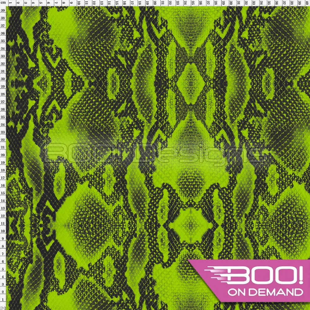 Spandex Reptile Skin Lime Fabric