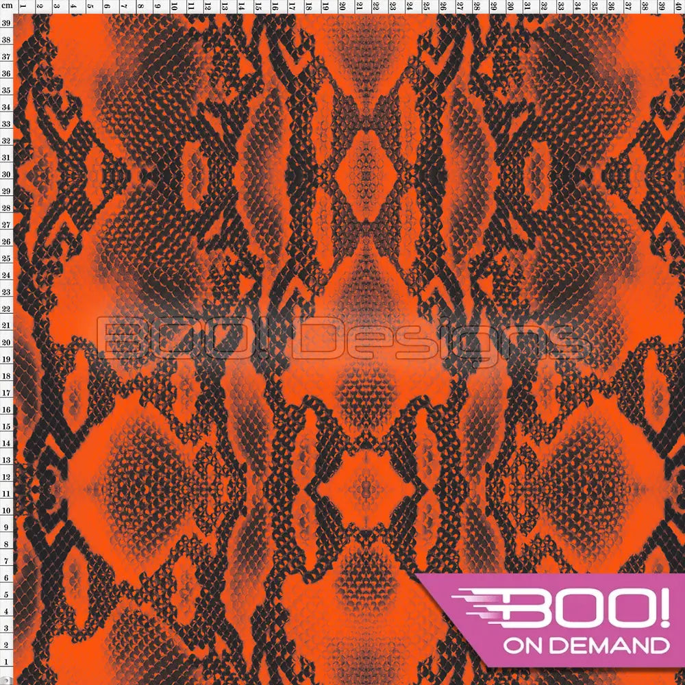 Spandex Reptile Skin Orange Fabric