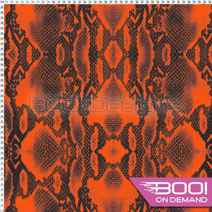 Spandex Reptile Skin Orange Fabric
