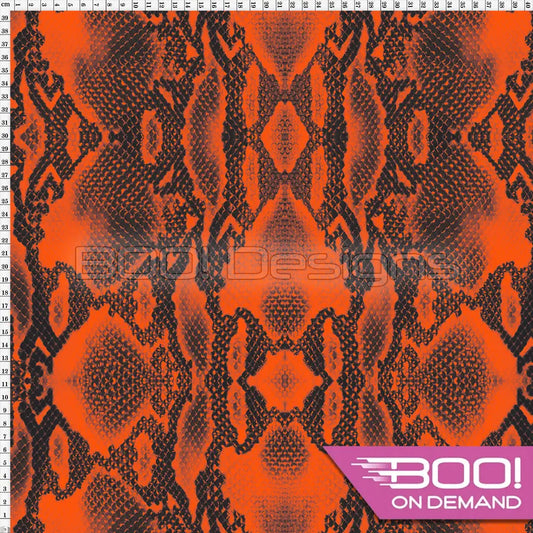 Spandex Reptile Skin Orange Fabric