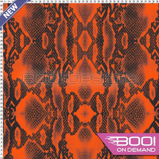 Spandex Reptile Skin Orange Fabric