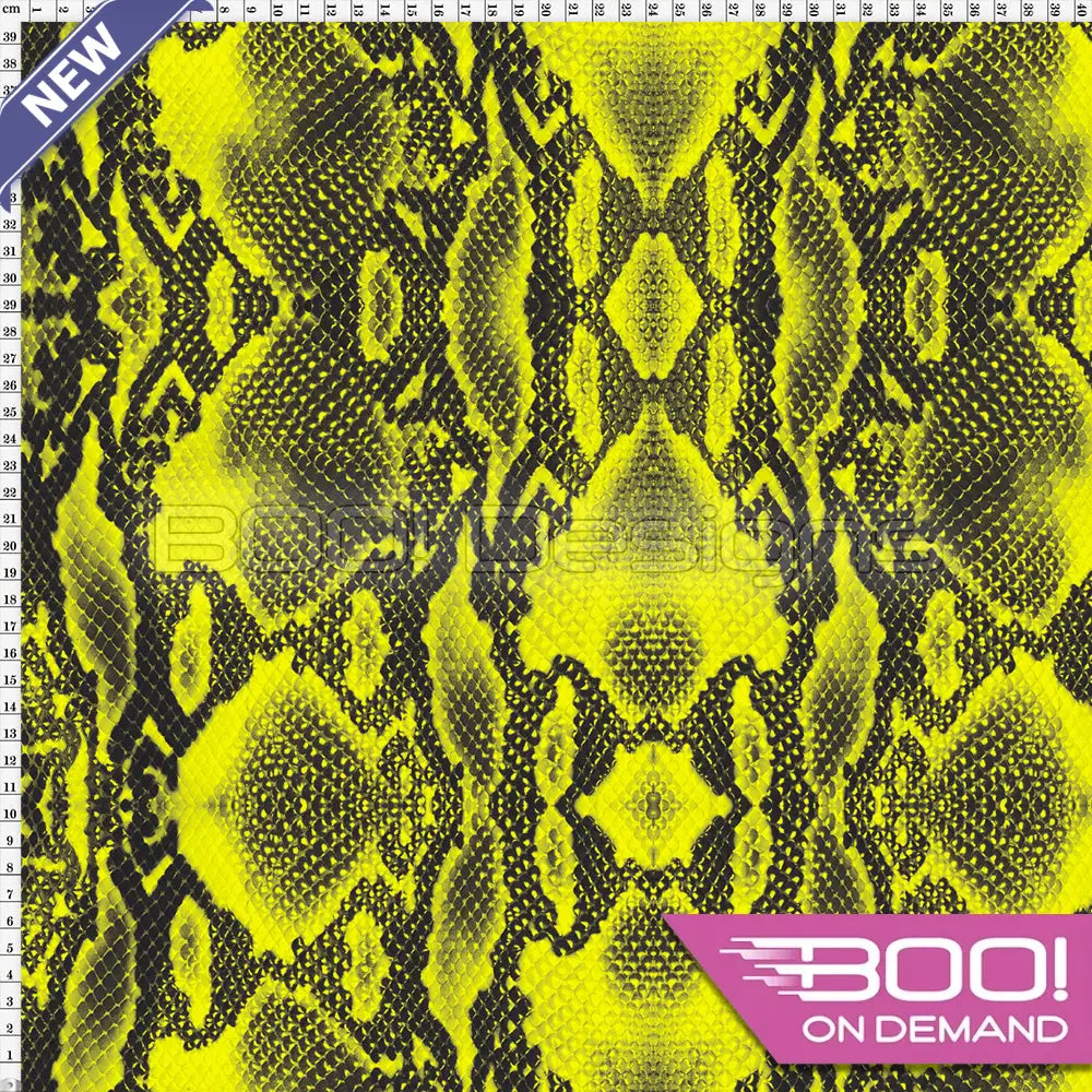 Spandex Reptile Skin Yellow Fabric