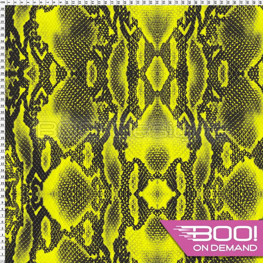 Spandex Reptile Skin Yellow Fabric