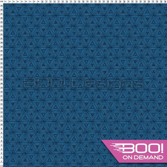 Spandex Roarsome Geo Blue Fabric