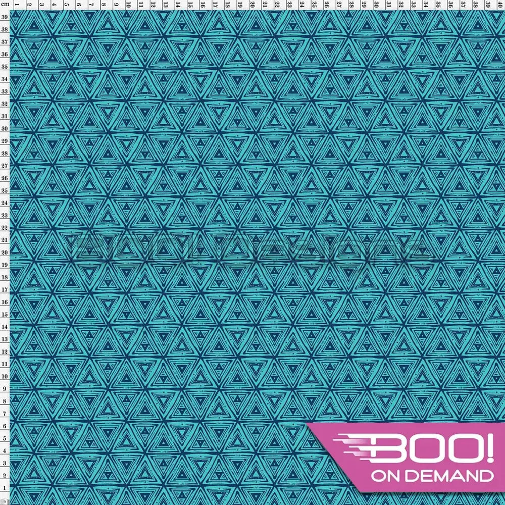Spandex Roarsome Geo Teal Fabric