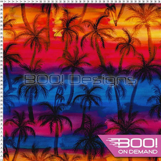 Spandex Roo Palm Trees Fabric