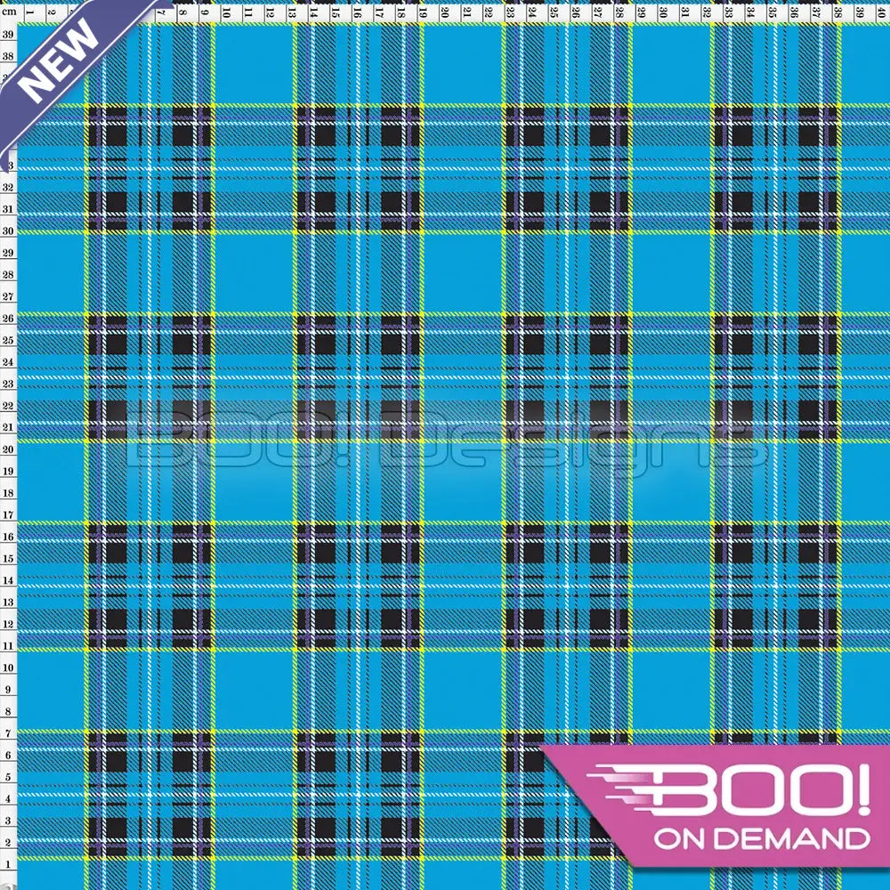 Spandex Royal Stewart Blue Fabric