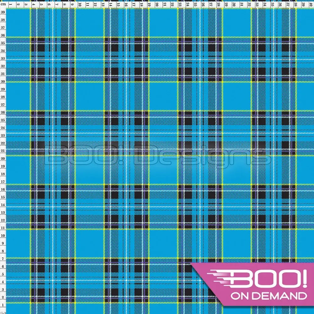 Spandex Royal Stewart Blue Fabric