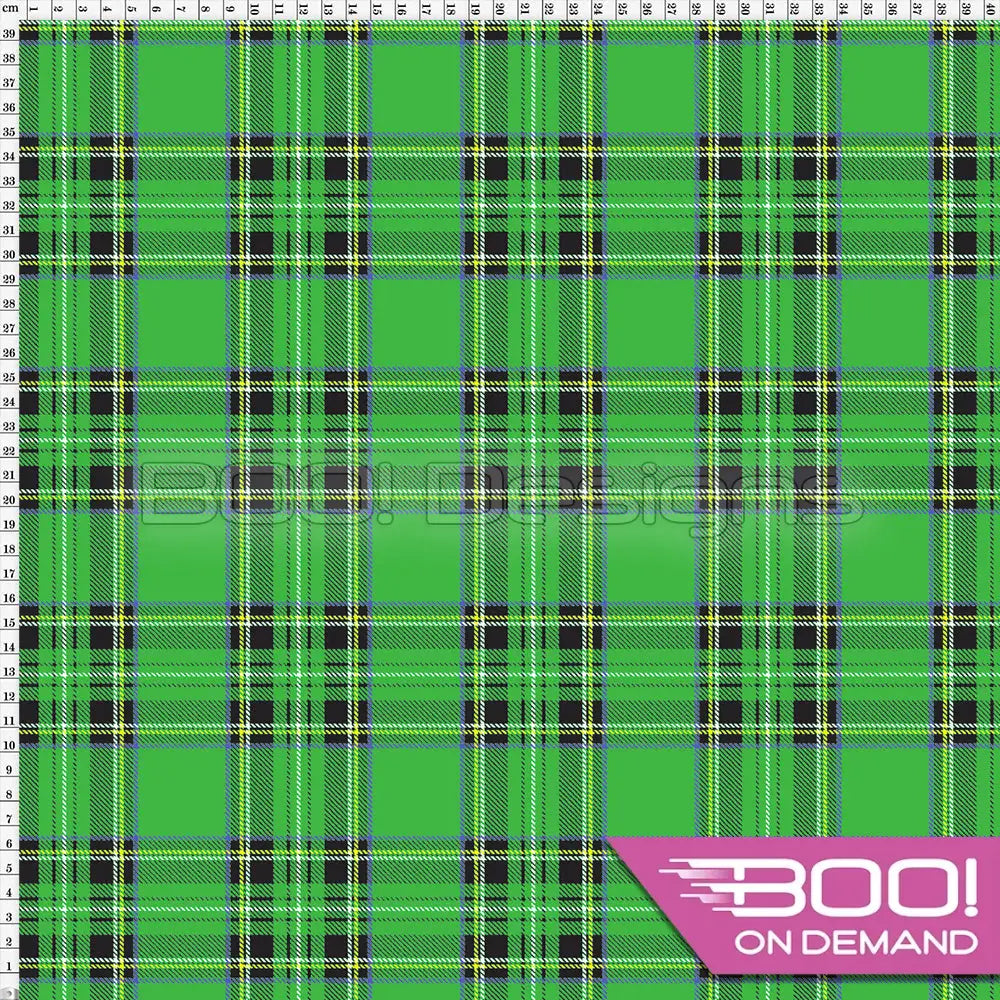 Spandex Royal Stewart Green Fabric