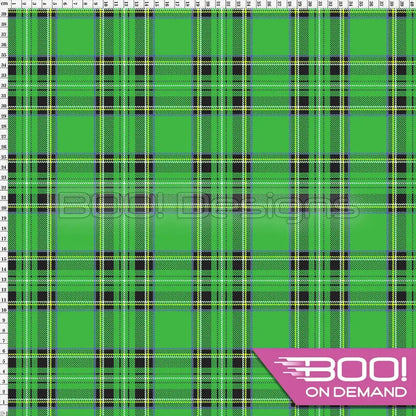 Spandex Royal Stewart Green Fabric