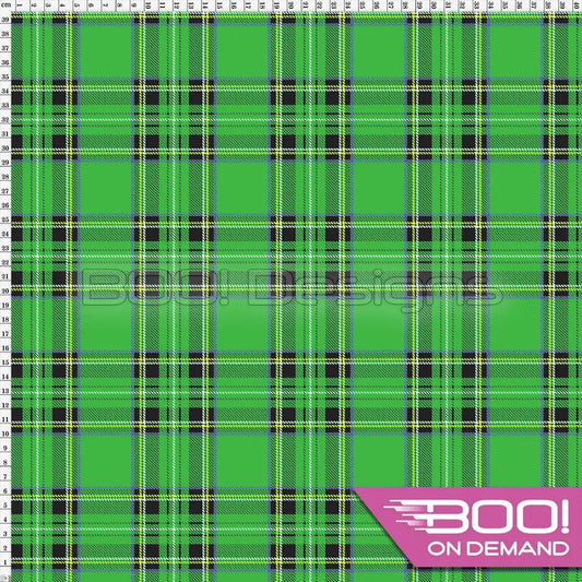 Spandex Royal Stewart Green Fabric
