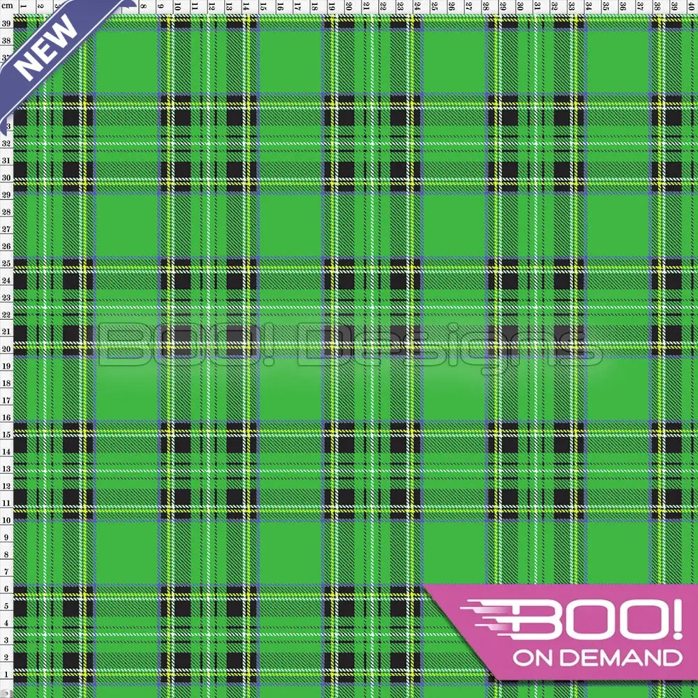 Spandex Royal Stewart Green Fabric