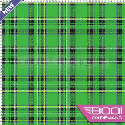Spandex Royal Stewart Green Fabric