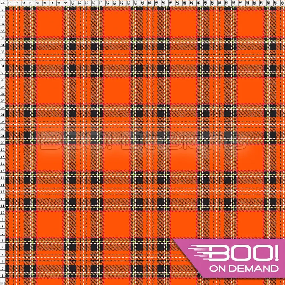 Spandex Royal Stewart Orange Fabric