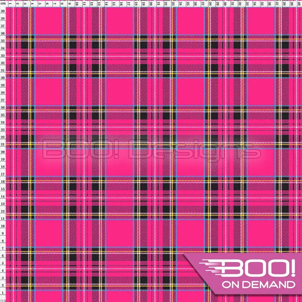 Spandex Royal Stewart Pink Fabric