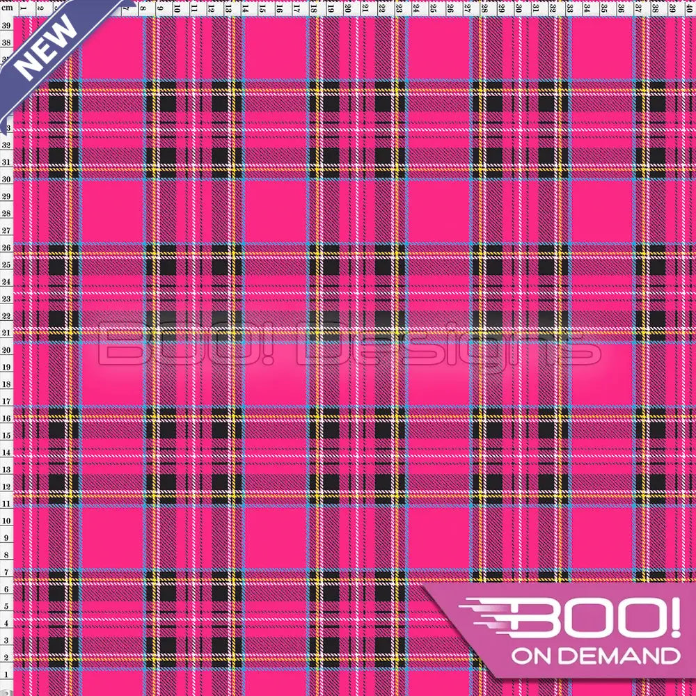Spandex Royal Stewart Pink Fabric