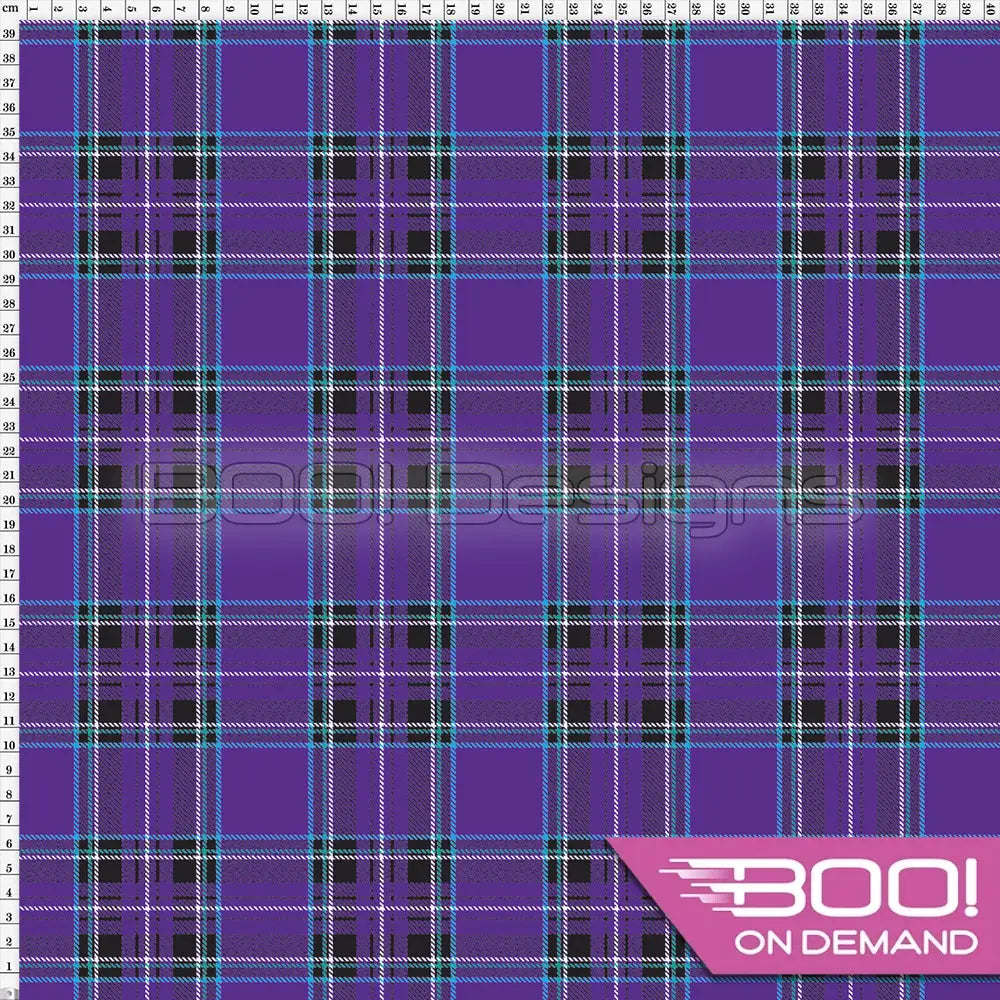 Spandex Royal Stewart Purple Fabric