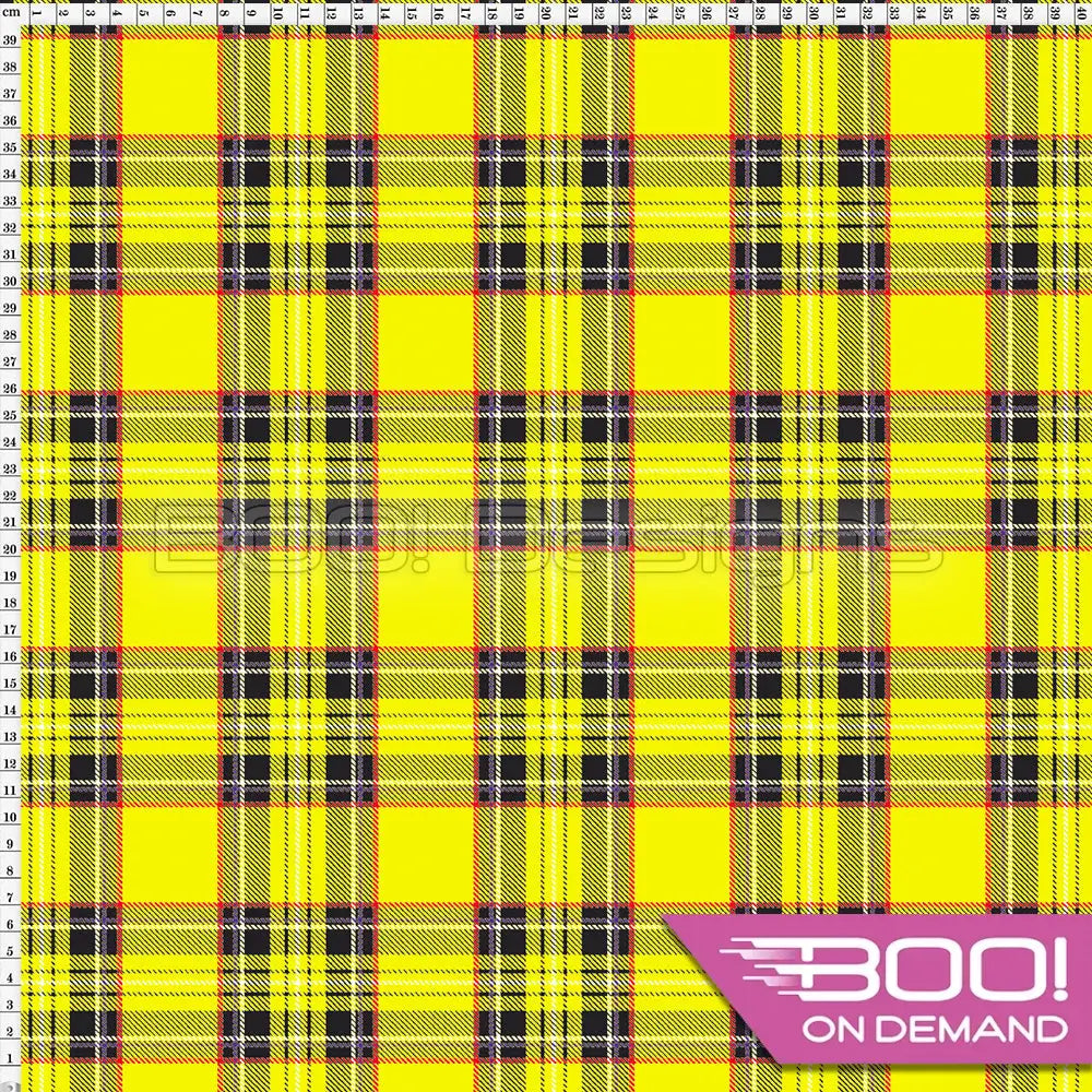 Spandex Royal Stewart Yellow Fabric