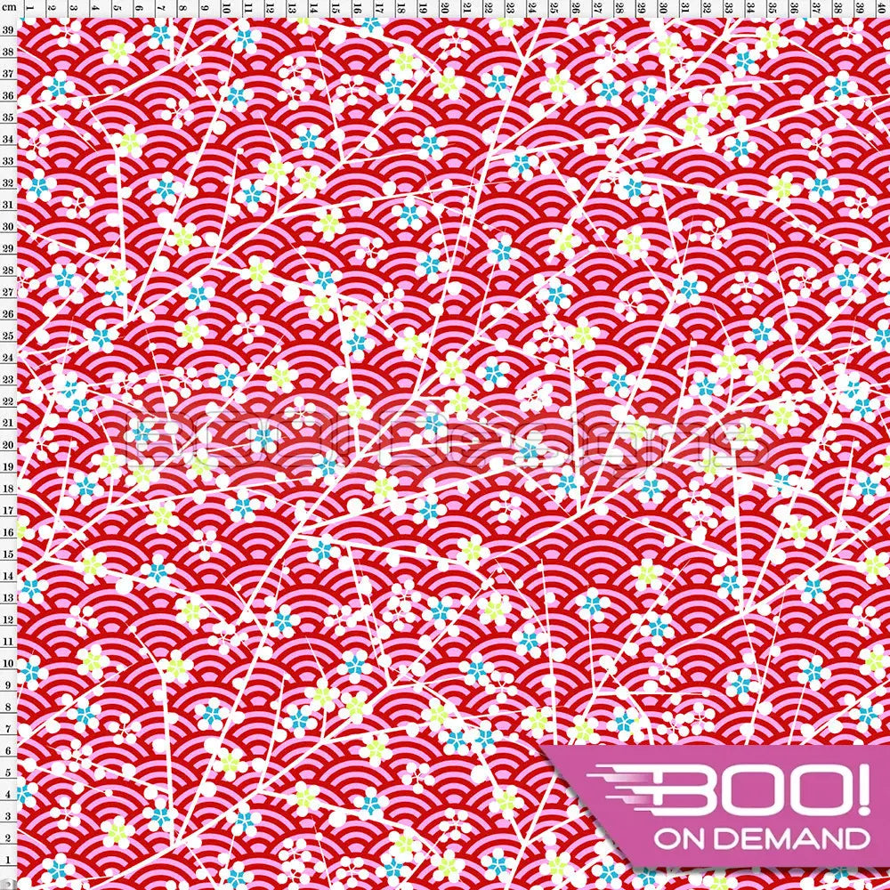 Spandex Sakura Red Fabric