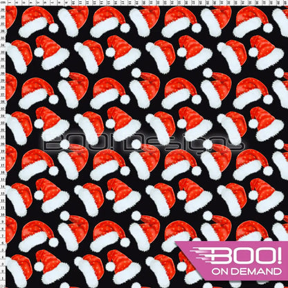 Spandex Santa Hats Black Fabric
