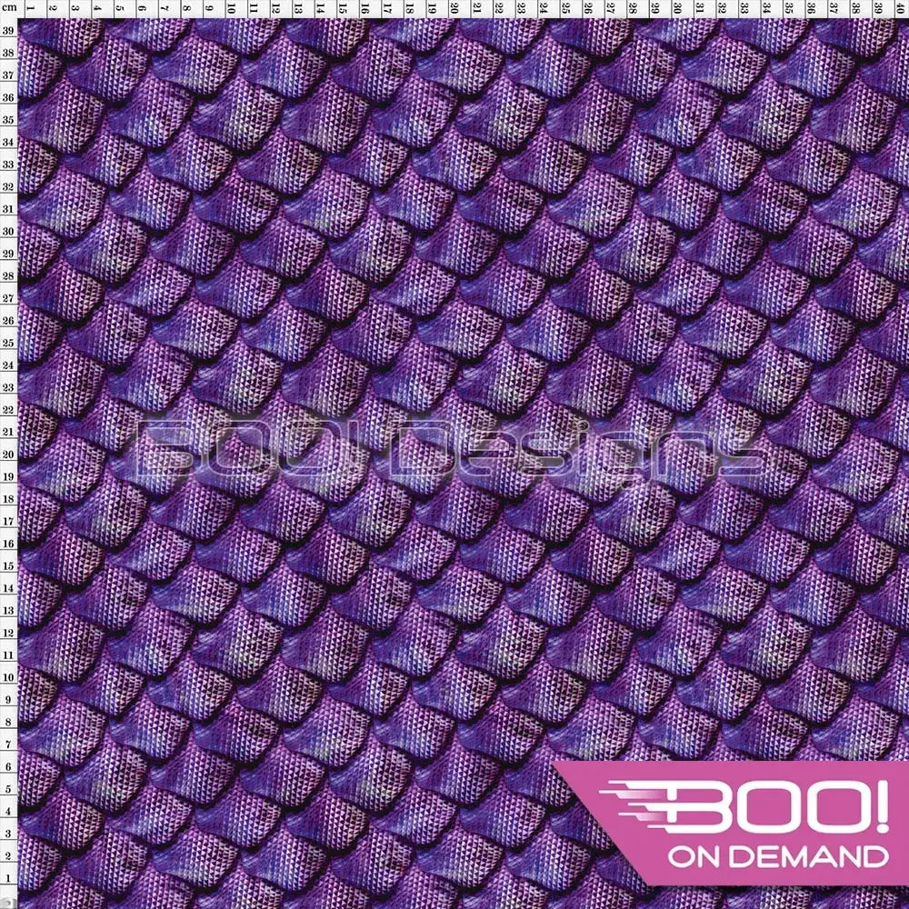 Spandex Scales Purple Fabric