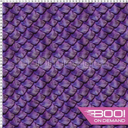 Spandex Scales Purple Fabric
