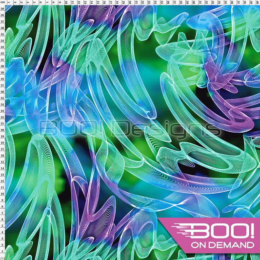Spandex Shockwave Aqua Fabric