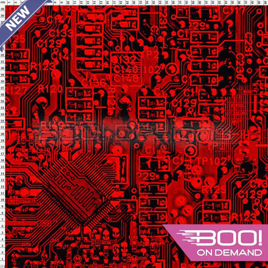 Spandex Short Circuit Red - Fabric