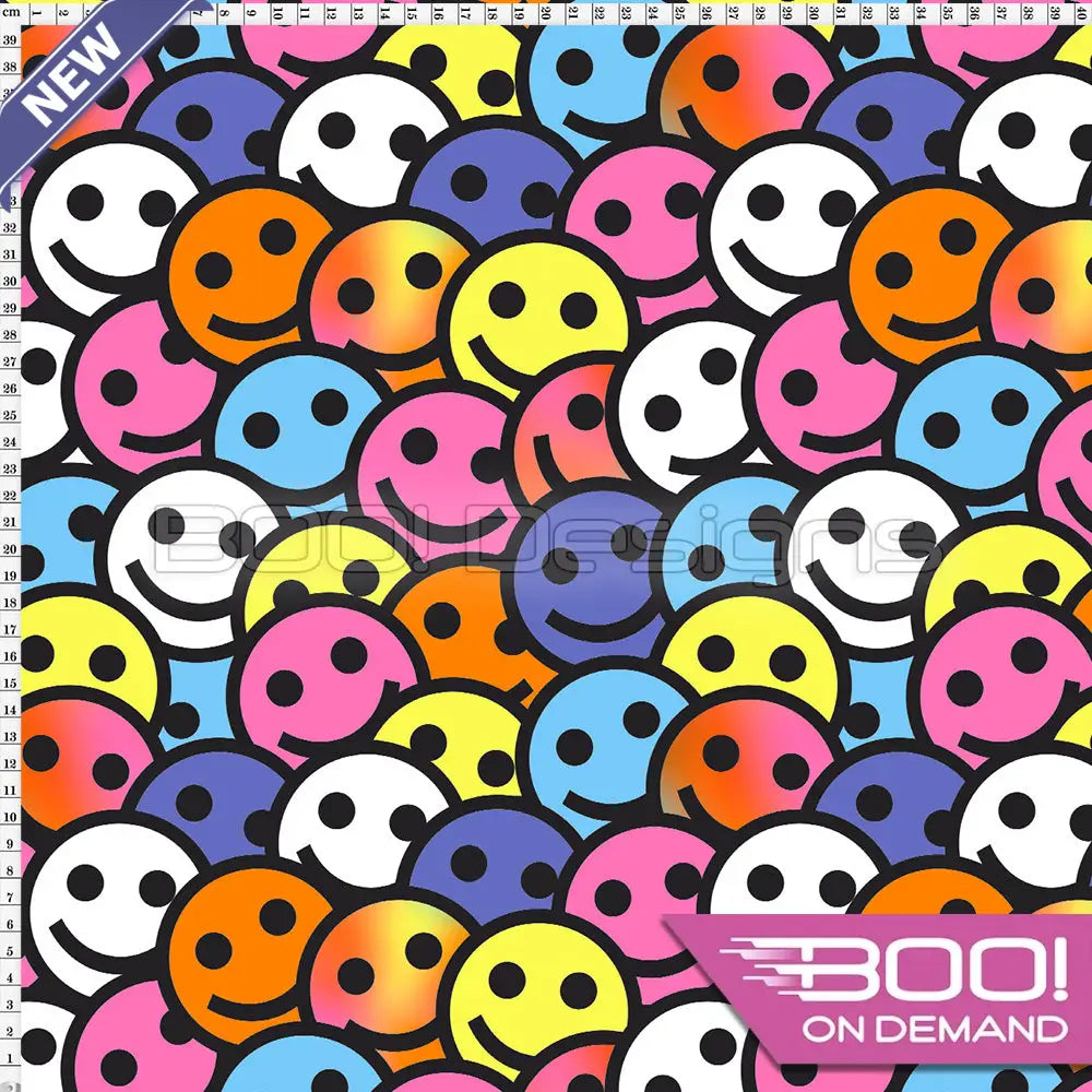 Spandex Smiler Pastel Fabric