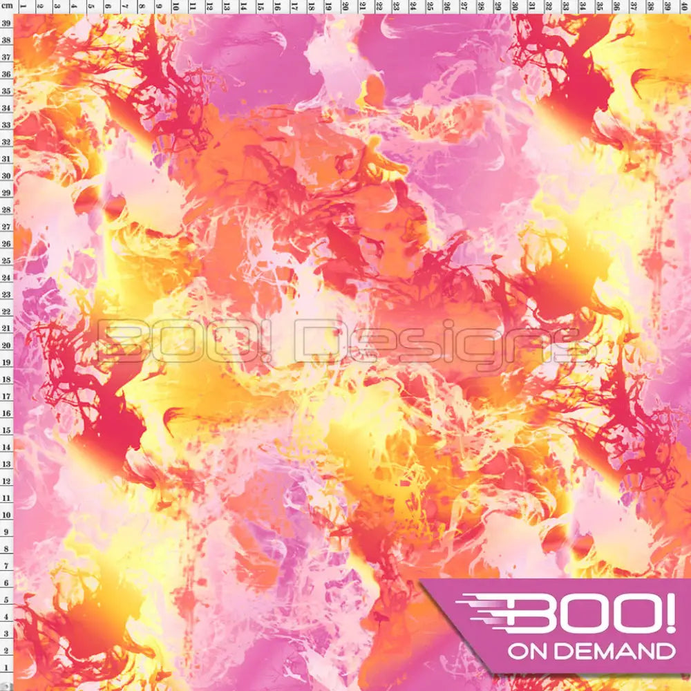 Spandex Smoke Orange Pink Fabric