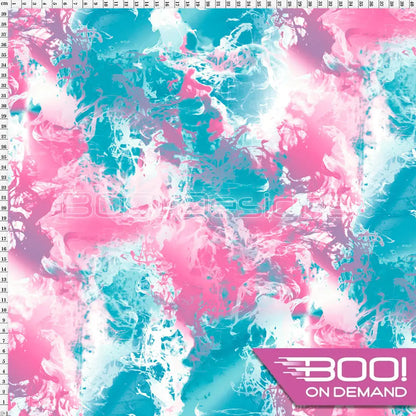 Spandex Smoke Pink Aqua Fabric