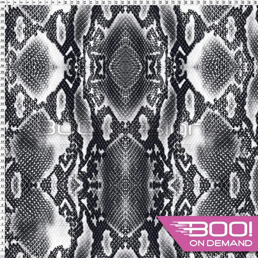Spandex Snake Black Fabric