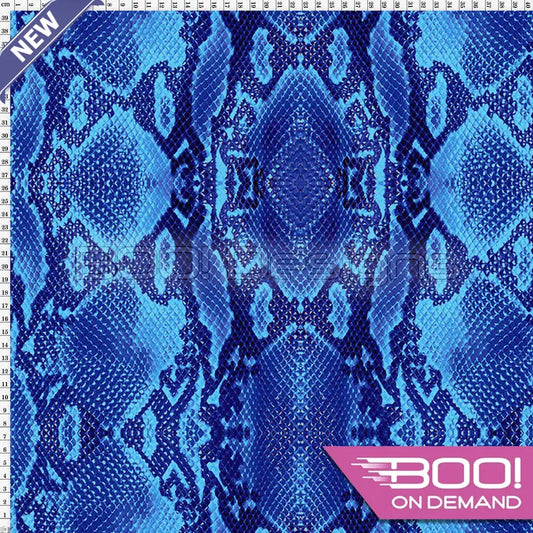 Spandex Snake Blue - Fabric