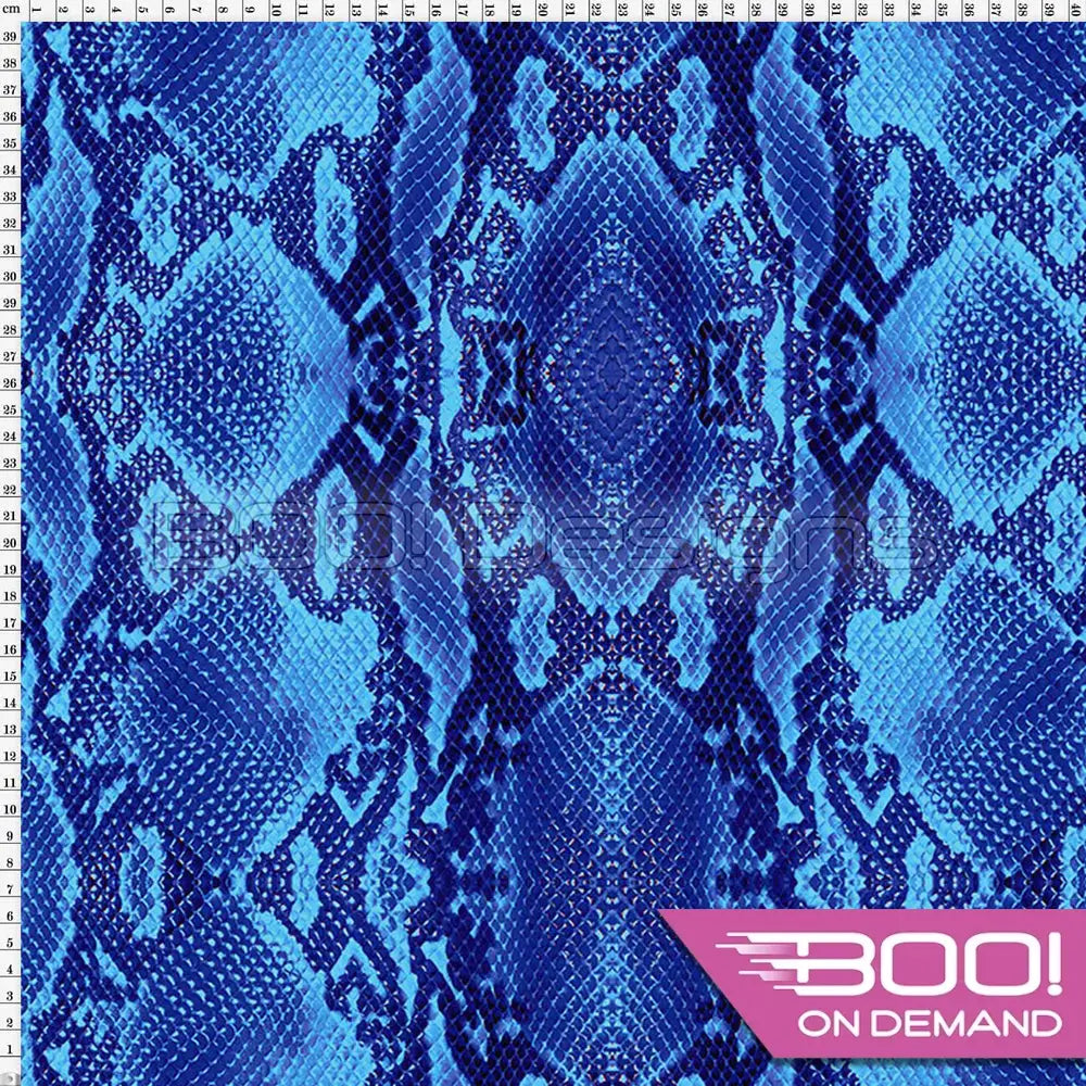 Spandex Snake Blue - Fabric