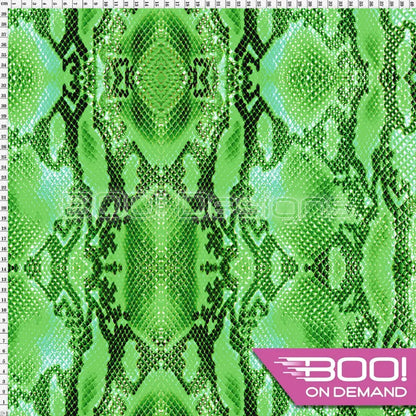 Spandex Snake Green Fabric