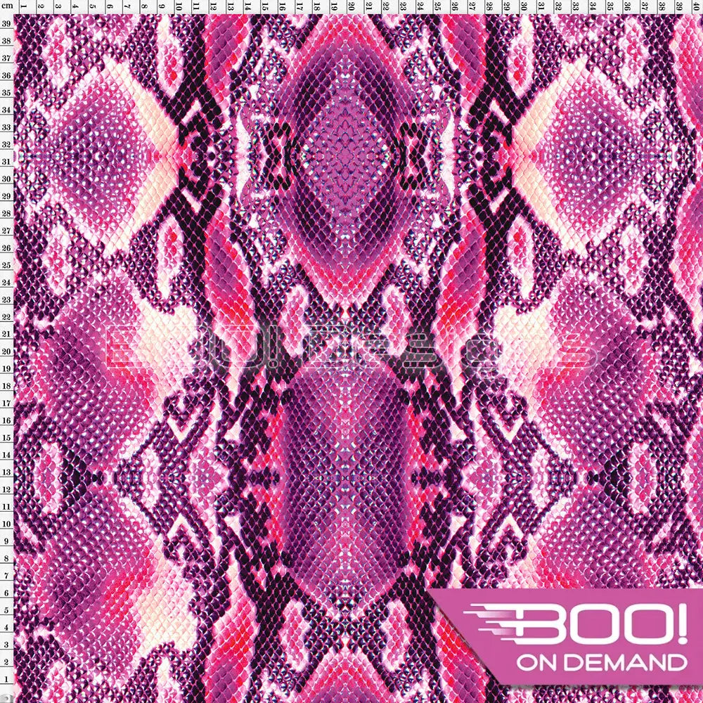 Spandex Snake Pink Fabric