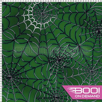 Spandex Spidey Green Fabric