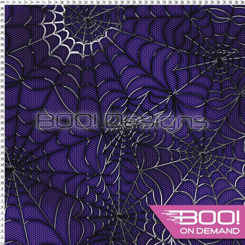 Spandex Spidey Purple Fabric