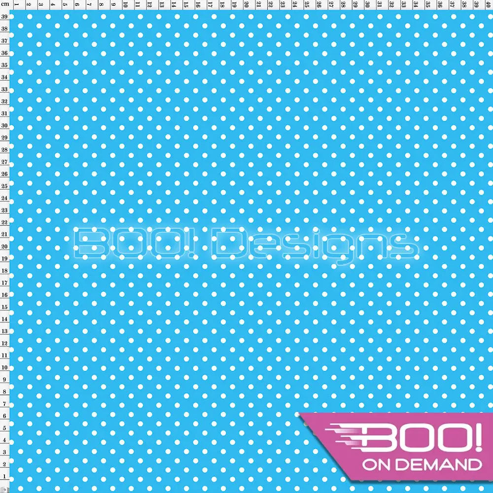 Spandex Spots Candy Aqua Fabric