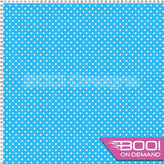 Spandex Spots Candy Aqua Fabric