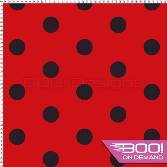 Spandex Spots Ladybug Fabric