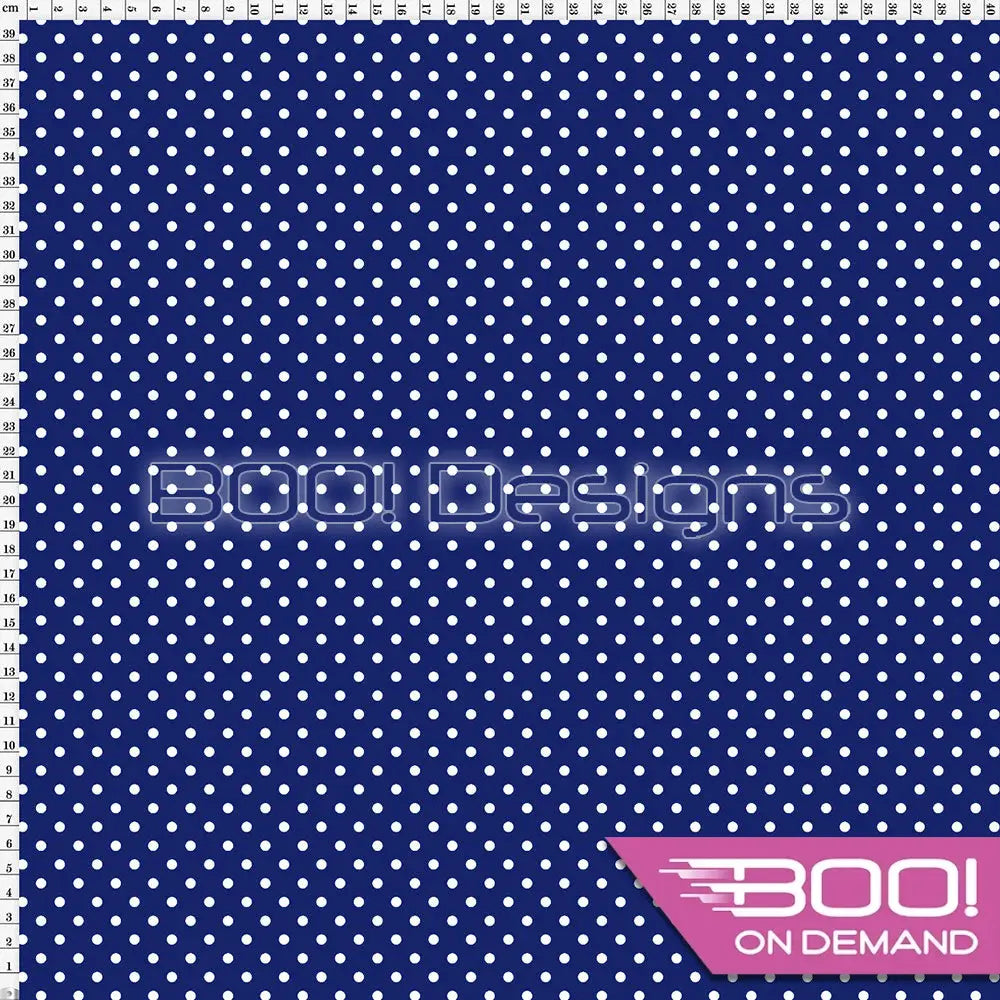 Spandex Spots Navy Fabric