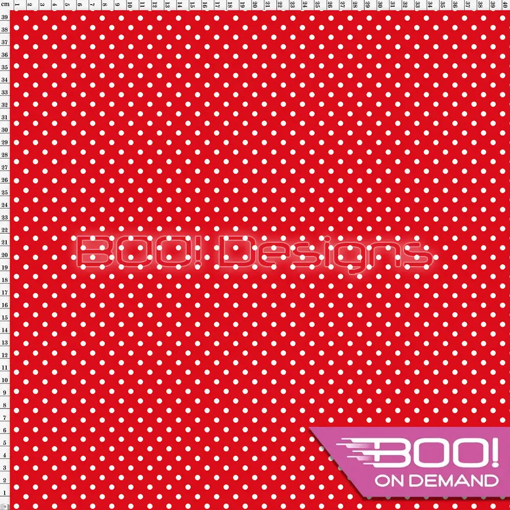 Spandex Spots Red Fabric