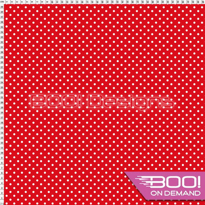 Spandex Spots Red Fabric
