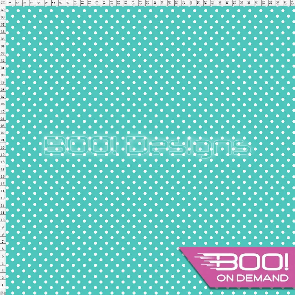 Spandex Spots Warrior Teal Fabric
