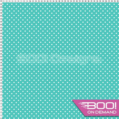 Spandex Spots Warrior Teal Fabric
