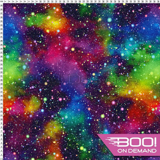 Spandex Star Gazing Rainbow Fabric