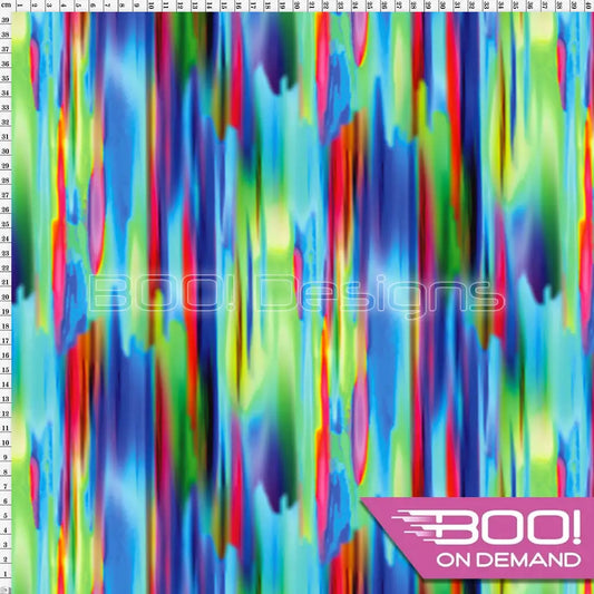 Spandex Streaky Blend Blue Green Fabric