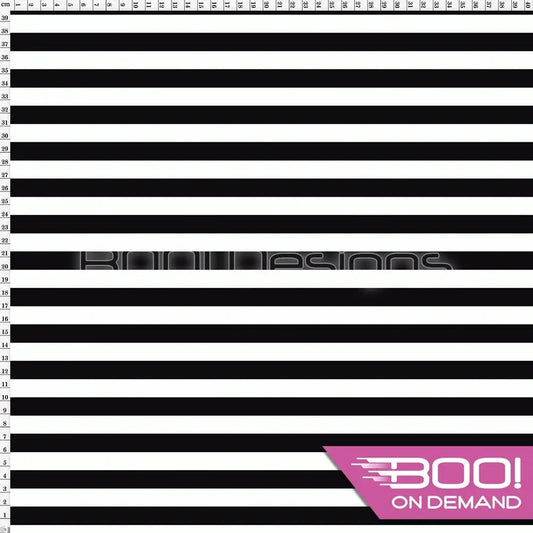 Spandex Stripes 14mm Black Fabric