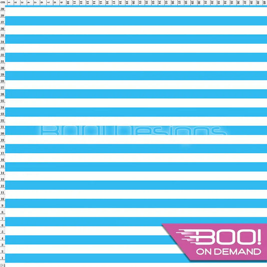 Spandex Stripes 14mm Candy Aqua Fabric